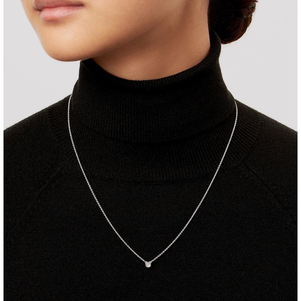 TIFFANY & CO. DIAMONDS BY THE YARD SINGLE DIAMOND PENDANT NECKLACE